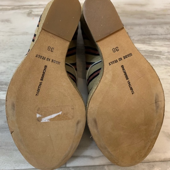 Tabitha Simmons Stripe Oxford Wedge Espadrille - Picture 8 of 8